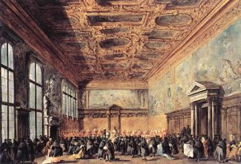 Francesco Guardi : Audience Granted by the Doge